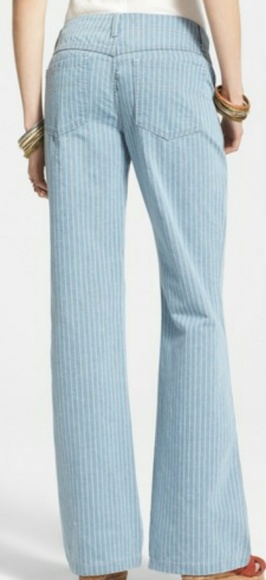 🆕Free People Railroad Stripe Flare Jeans NWT - Picture 6 of 7